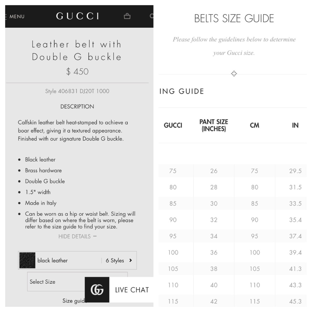 ❌SOLD❌ NWT [GUCCI] AUTHENTIC Double G Leather Belt - Picture 6 of 8